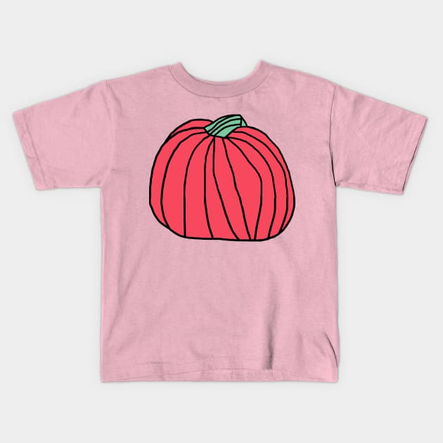 Big Red Pumpkin Kids T-Shirt by ellenhenryart